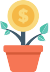 flower with money